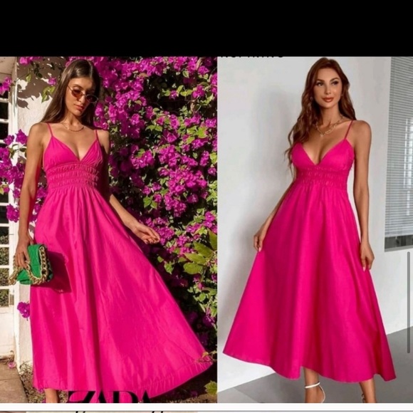 ZARA Voluminous Poplin Dress - Picture 2 of 6